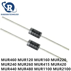 20PCS MUR460R/DO-201 diode MUR460 MUR120 MUR160 MUR420 MUR440 MUR220 MUR240 MUR260 MUR415 MUR480 MUR1100 MUR2100 MUR4100 MUR2100