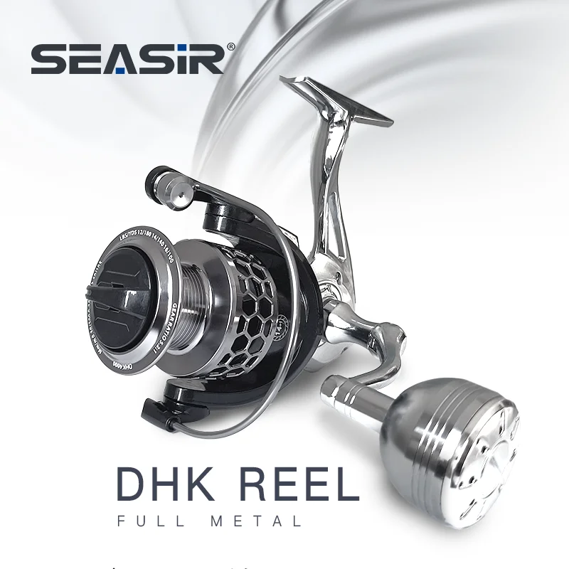 SEASIR DHK Spinning Fishing Reel POWER HANDLE Max Drag 16kg Japanese  Bearing Saltwater All Metal Cheap Fishing Tackles
