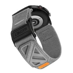 Magnetic Buckle Nylon Smart Watch Band - Universal Replacement Strap - 22mm (Gary)