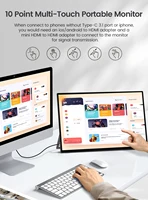 UPERFECT Portable Monitor Touchscreen 18.5 Inch 120hz w/VESA & 180° Adjustable Stand For Laptop PC Mac Switch PS5 iPhone HUAWEI - Image 6