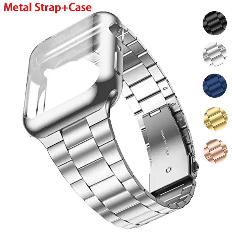 Sleek Metal Strap and Protective Case