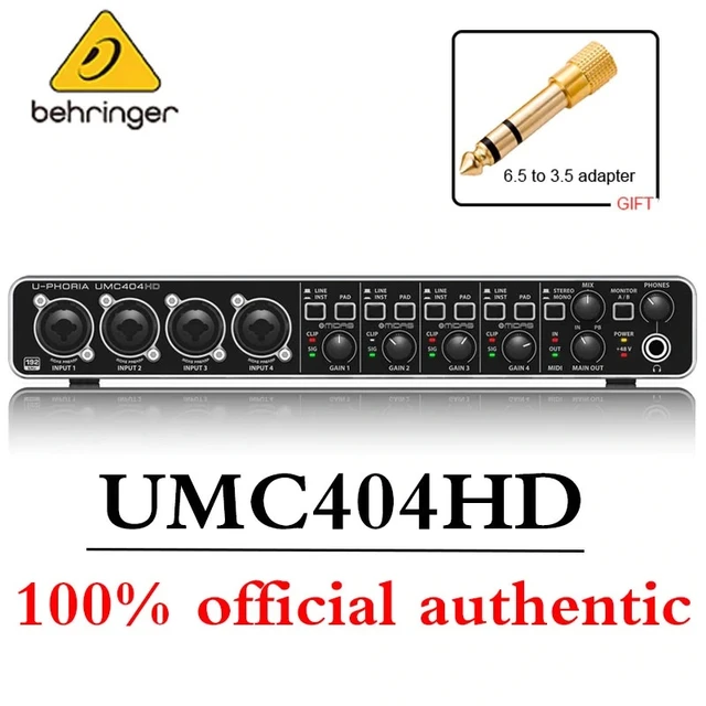 Behringer u-phoria umc404hdオーディオファン4x 4 24ビット/192 khz 
