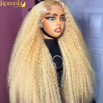 Blonde 613 lace front wigs 13x6 hd lace wig curly Wave Human Hair Wig 13X4 Lace Front 230 Density Human Hair Wig For Women 1
