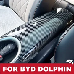 Car Central Armrest Boxs Cover For Byd Dolphin 2022 2023 Abs Auto Console Armrest Box Panel Protective Accessories