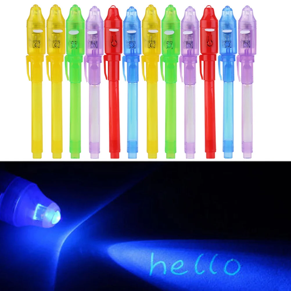 

Mixed Portable LED Pen Money Verification Pen Pen Invisable Ink Pen Light Pen With UV-Light For Store School (Random Color)