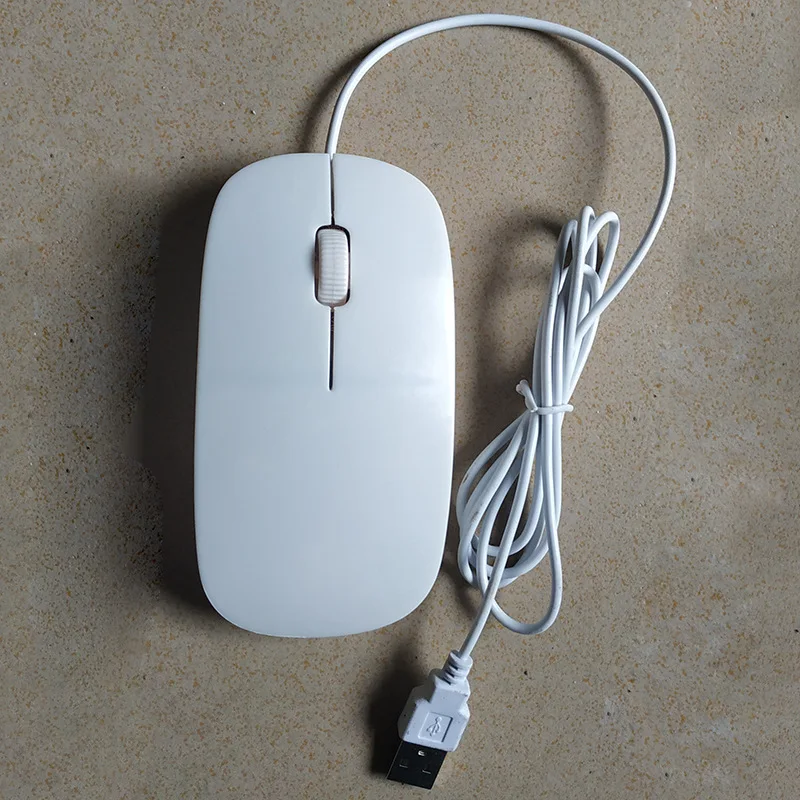 USB Wired Optical Mouse for Apple Desktop Computer Notebook Frosted Cute Mouse 1000DPI Office Dedicated