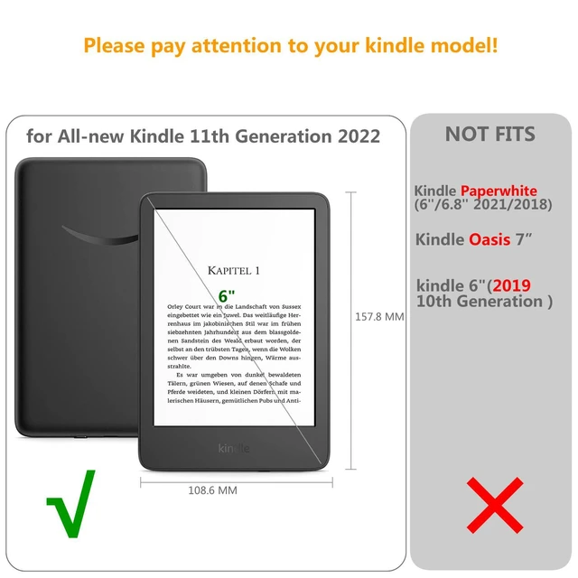Case For 6” All-new Kindle (2022 Release) 11th Generation C2V2L3 Cover 6  Inch Magnetic Smart Shell - AliExpress