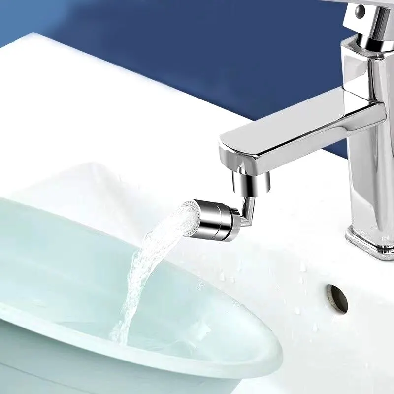 Faucet Extender Adapter 720 Degree Rotating Faucet Bubbler Single Mode Universal Faucet Extender Adapter Kitchen Bathroom Splash Proof Nozzle