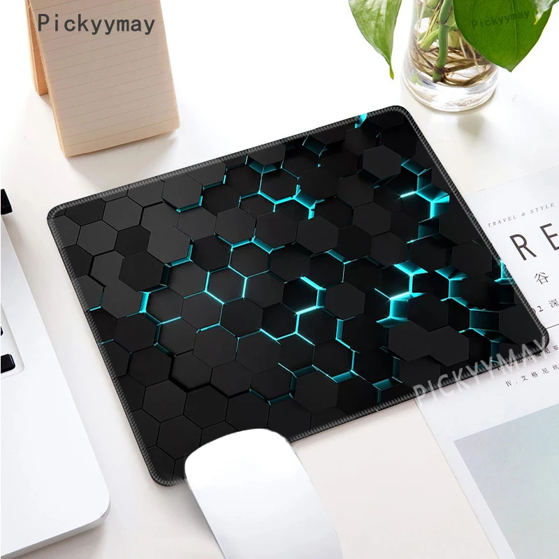 Geométrico pc Mouse Pad Pequeno Mousepad Gabinete Gamer Computer Desk Mat Gaming Office Acessórios Teclado Table Mats - Imagem 4