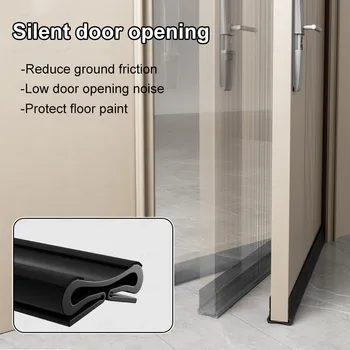 Bande d'étanchéité auto-adhésive pour bas de porte, 93cm, PVC, Flexible, anti-vent et anti-poussière, bande météo avec feutre d'insonorisation 1