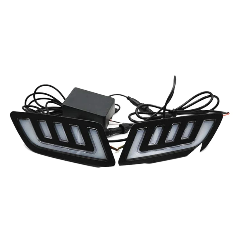 

Car DRL Daytime Running Lights Mask Grille LED Lamp with Turning Signal for Nissan NAVARA NP300 D23 2015-2019