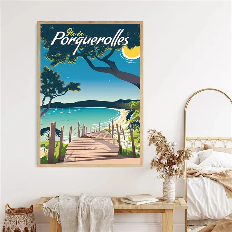 Affiche Murale ARTTOR – Plage Océan – 40x50 Cm – Décoration Voyage