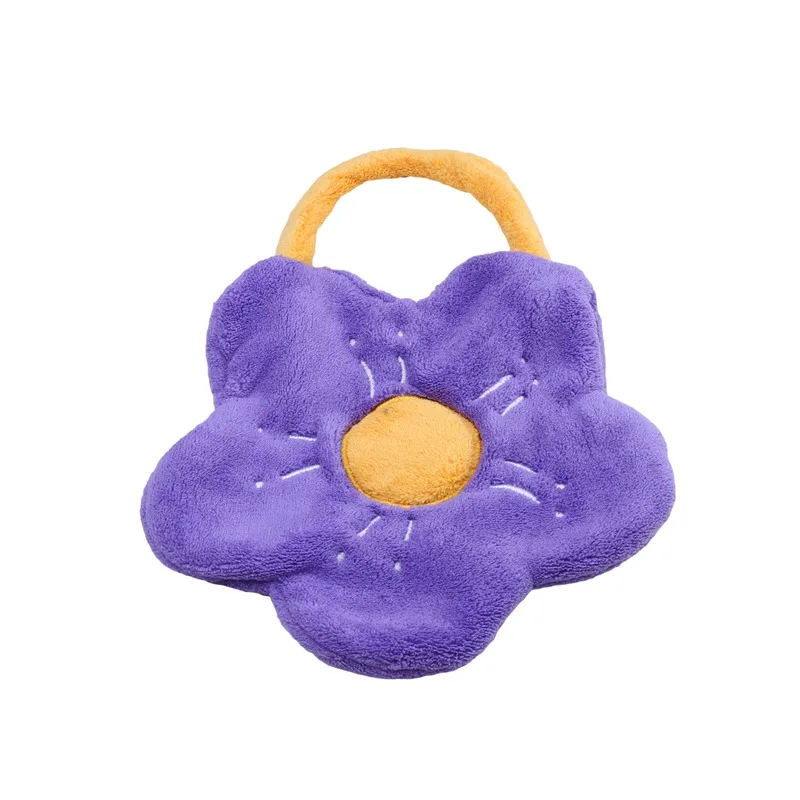 Description Picture 4 of itemCoral Fleece Hangable Thicken Towel Flower Towel Cute Absorbent Hand Towels Cleaning Cloth Rag Handkerchief Household Supplies