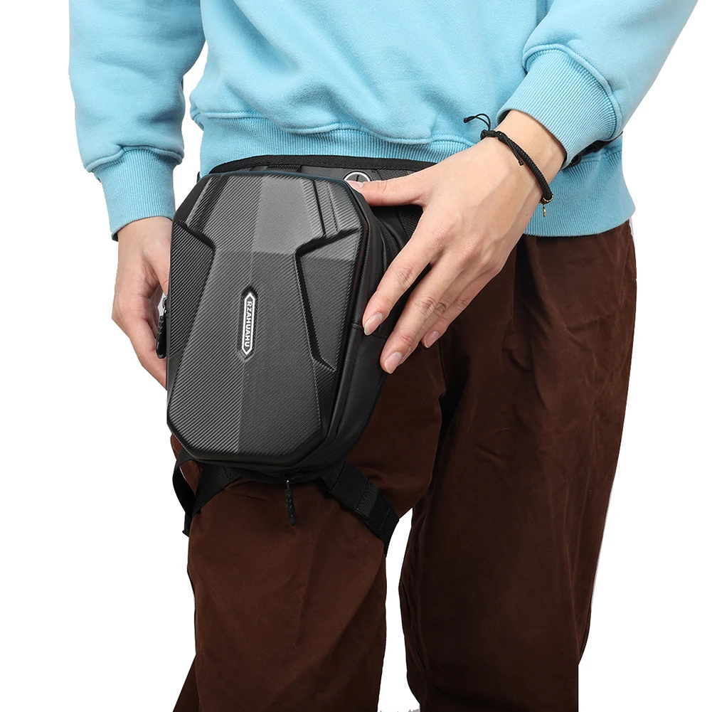 Description Picture 4 of itemMotorcycle Drop Leg Side Bag Hard Shell Motorbike Hip Bum Pack Bags Waterproof Mobile Phone Purse for Outdoor Riding Cycling
