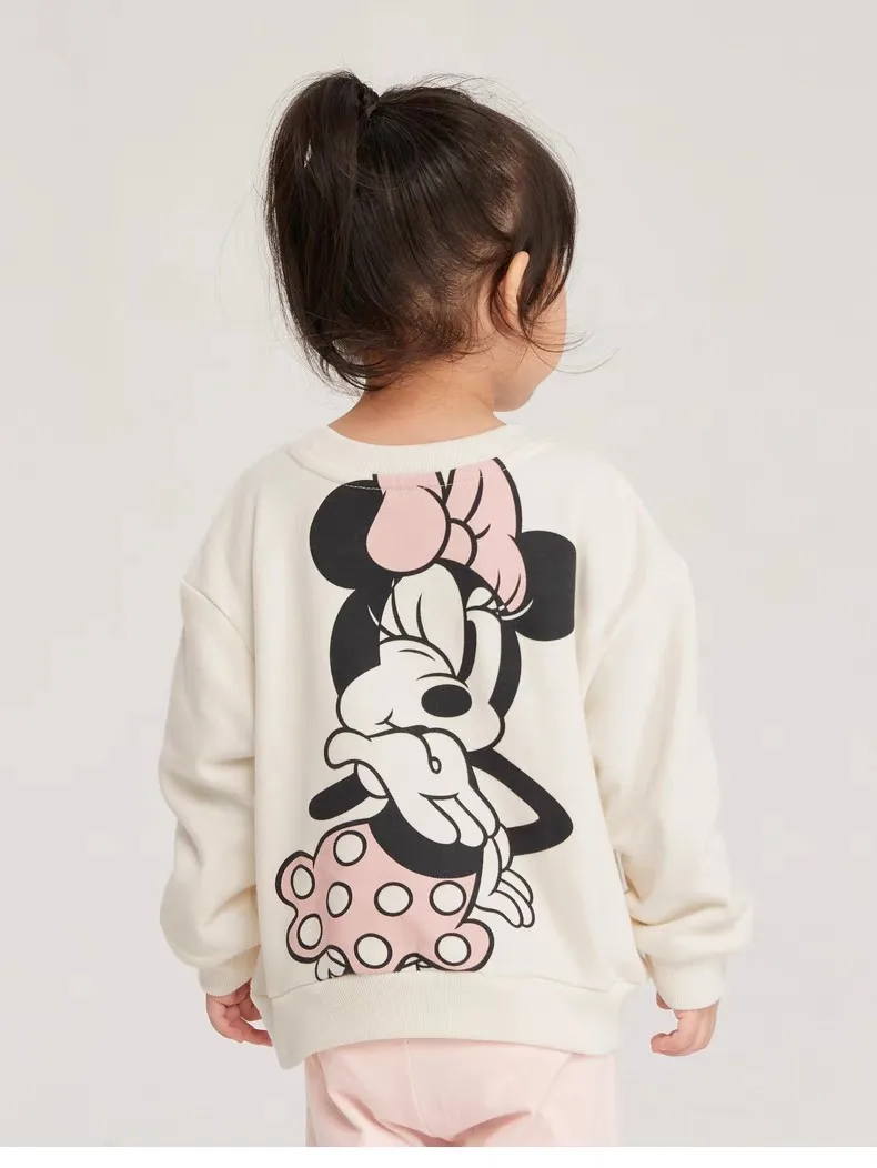 Minnie Pattern Sweatshirt Girl Clothing Tops Fashion Loose Baby Long Sleeved Tops Round Collar Hoodies Base Shirt Autumn girl sweatshirt,kids sweatshirt