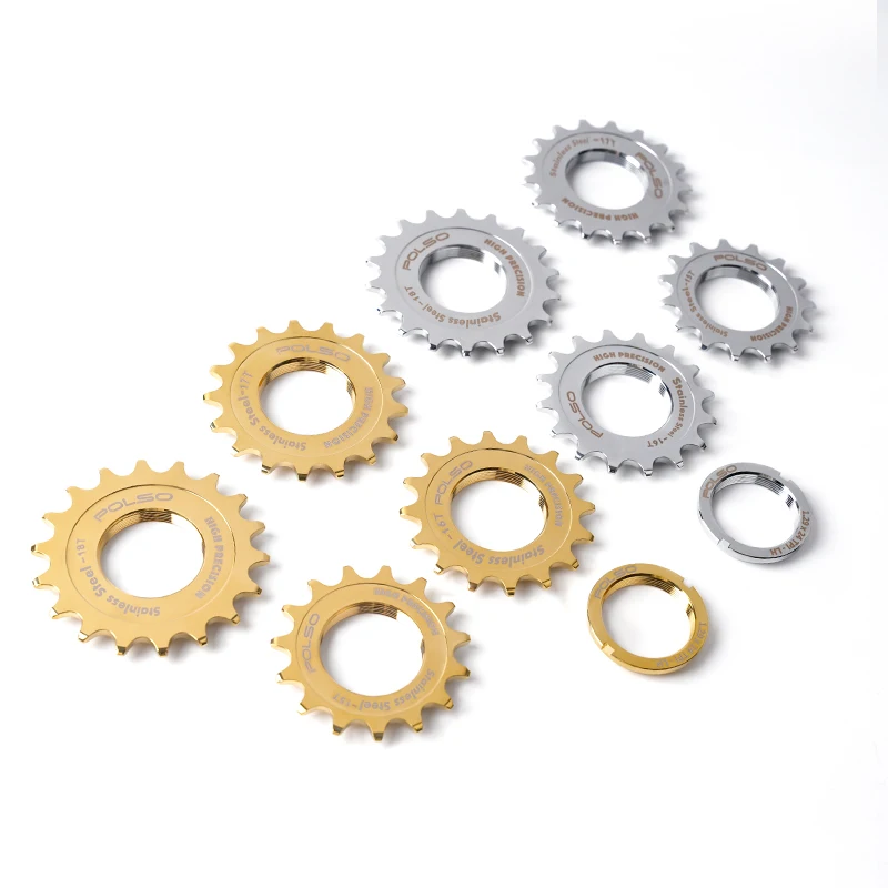 Fixed Gear Cog Chrome Stainless Steel Sprocket Bike Freewheel Cogs Hub Locking 12T/13T/14T/15T/16T/17T/18T/19T/20T for POLSO bicycle sprocket gear bike sprocket bike freewheel
