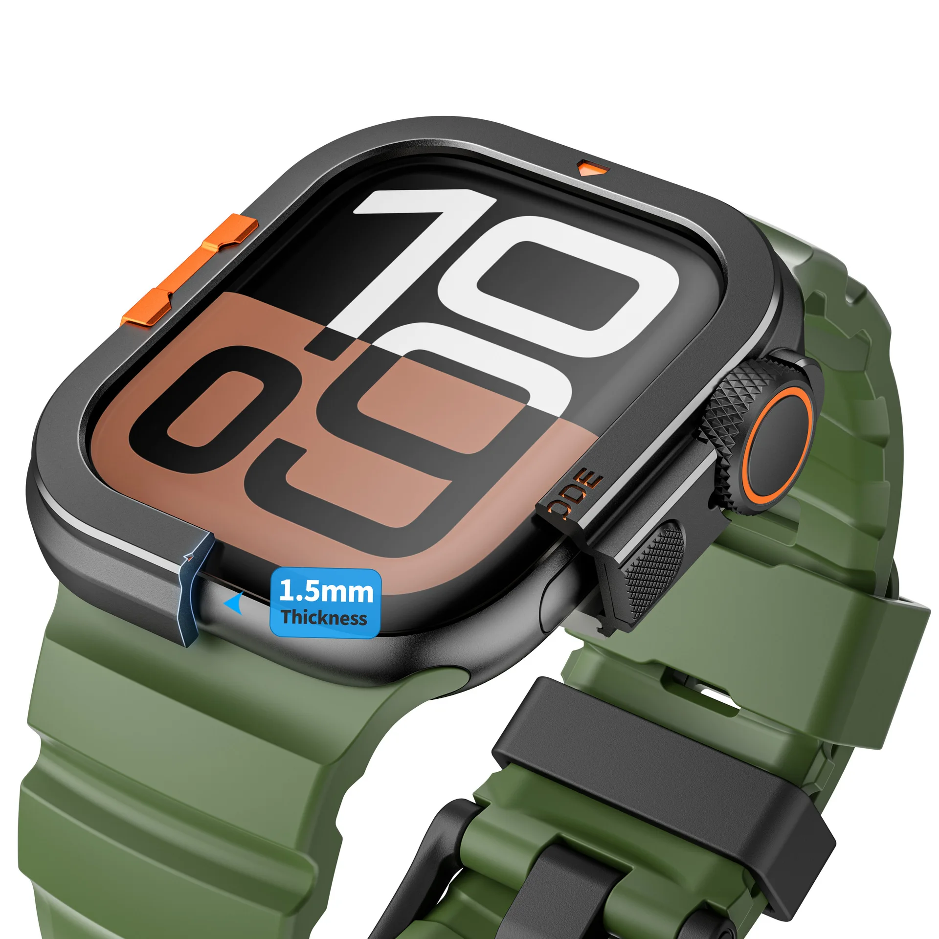 Sleek Aluminum Frame Metal Case for Apple Watch - Durable Hard Bumper Protector