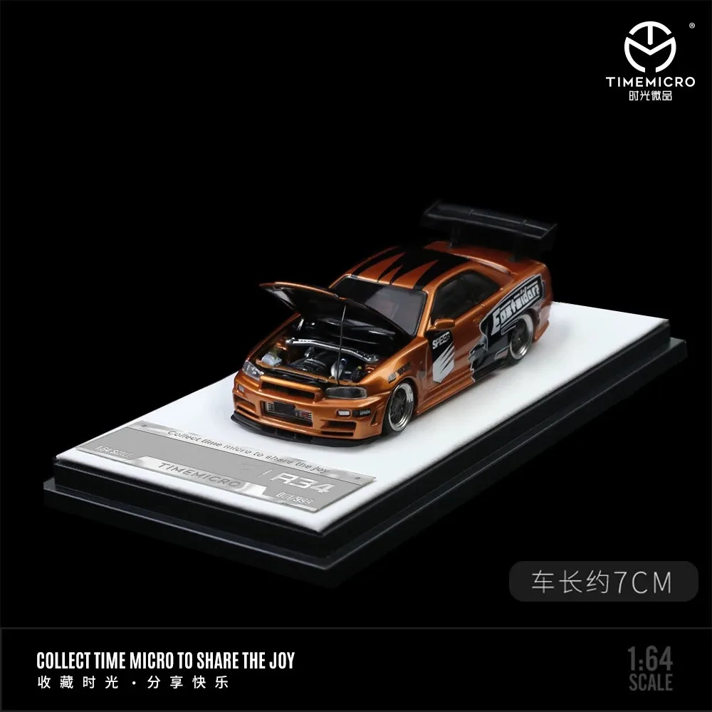 TIME MICRO 1:64 GTR 34 Z-tune Painting Alloy Car Model Model Car Collection& Display& Gift 2