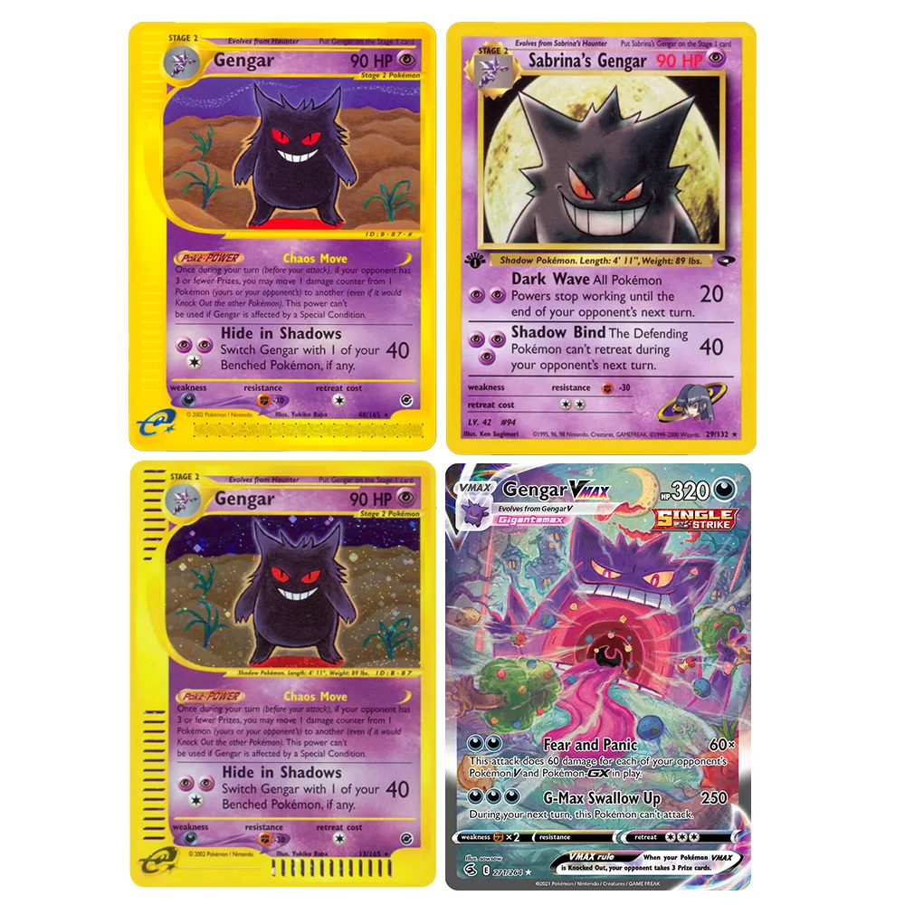4PCS PKM Karte Charizard Gyarados 1996 Basis Set Blastoise Espeon Umbreon Jolteon Folie Karte Spiel Sammlung Karten PTCG proxy Karten – Detail 8