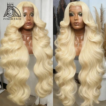 30 40 Inches Body Wave 613 Honey Blonde Lace Wig HD Transparent 13x4 Lace Front Human Hair Wigs Colored 13x6 Lace Frontal Wigs 1