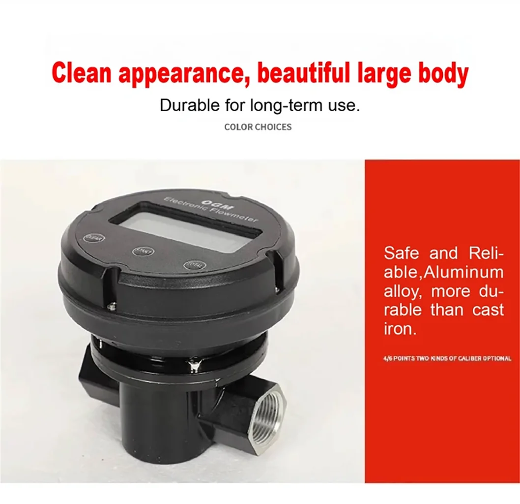 OGM Digital Oval Gear Flow Meter 1inch High Precision Electronic Fuel Diesel Pet