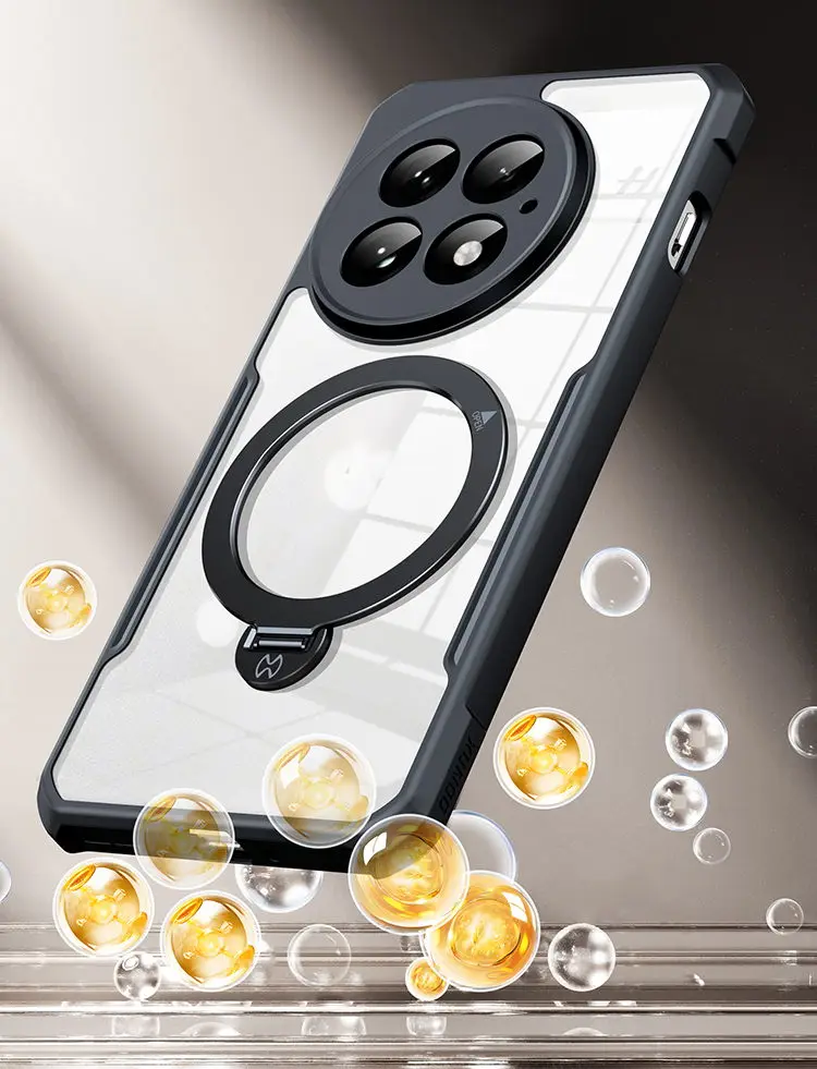 OnePlus 15 Transparent Bumper Case with Magnetic Holder by XUNDD®️ 11