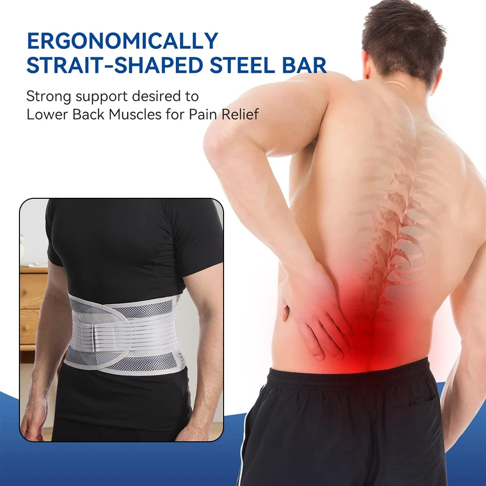 Breathable Back Brace for Relieve Lower Back Pain Women & Men-Waist Lumbar Lower Support Belt for Sciatica,Herniated Disc lumbar support belt back brace back support belt