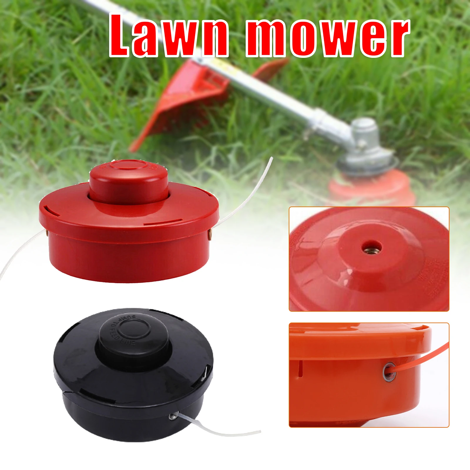 Universal Red/Black Bump Feed Trimmer Head Replacement