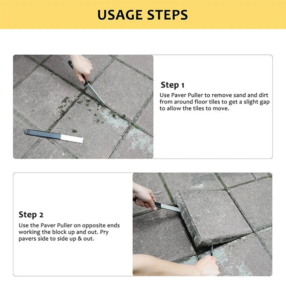 2 Pcs Paver Removal Tool With Joint Scraper, Micro Teeth And Gripper