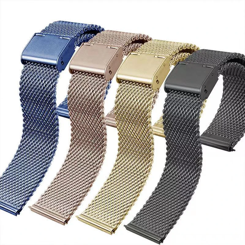 Enhanced Milanese Stainless Steel Quick Release Watch Band - Premium Thickness with Free Installation