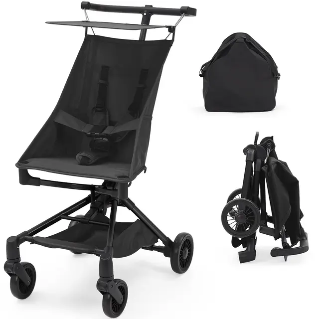 Poussette de voyage légère pour bébé, compacte et adaptée aux avions, conception pliante à une main, parfaite pour les tout-petits 1