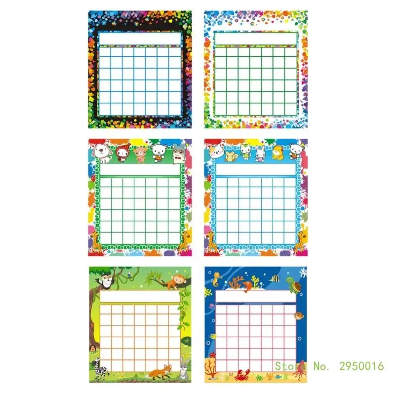 Classroom Reward Chart for Children, Cartoon Reward Boards, Incentive Chart for Students, Encoraja o Bom Comportamento, 50 Pcs