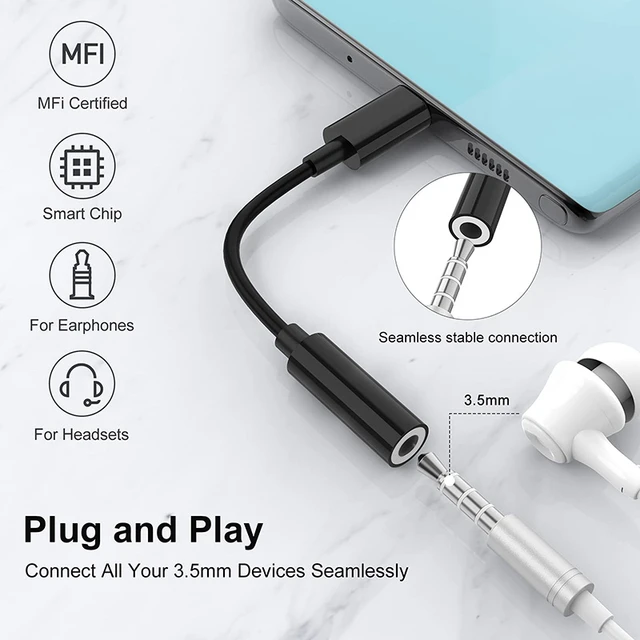 USB C to 3.5mm Adapter,Type C 1/8 Inch Headphone Jack Audio Aux Converter  for Samsung Galaxy A53,S20 S21 S22 Ultra Plus Note 10 20,Google Pixel 5