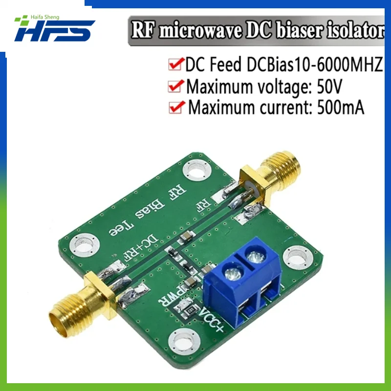 

Bias Tee Broadband 10-6000MHz RF microwave DC bias DC blocker for HAM radio RTL SDR LNA Low Noise Ham Radio Amplifier