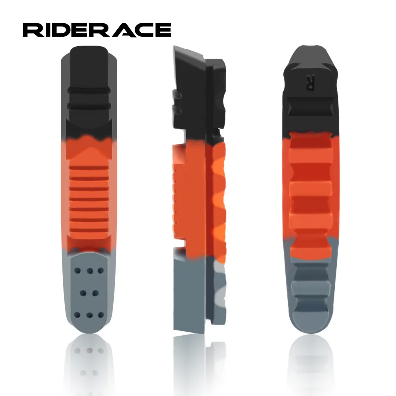 Pastiglie freno per bicicletta Cerchione Tipo cassetto Pastiglia freno a tre colori Sostituzione in gomma Freni per bici da strada C-Brake con trogolo di fango Silenzioso
