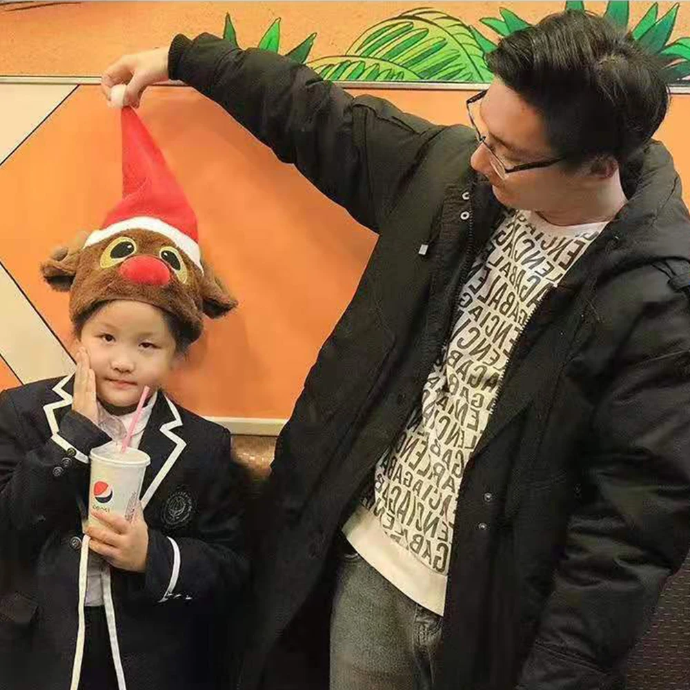 Singing Dancing Christmas Hat Cute Santa Hats for Adults & Kids Funny Swing Musical Funny Toy Hat for Christmas Party