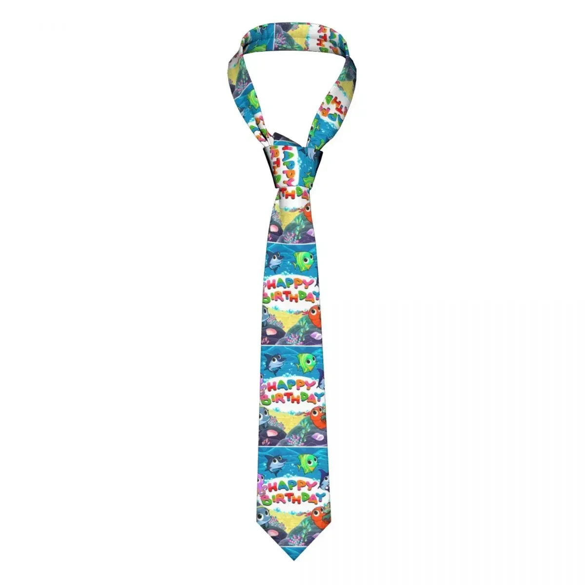 

Casual Arrowhead Skinny Happy Birthday With Funny Fish Necktie Slim Tie For Men Man Accessories Simplicity For Party Formal Tie