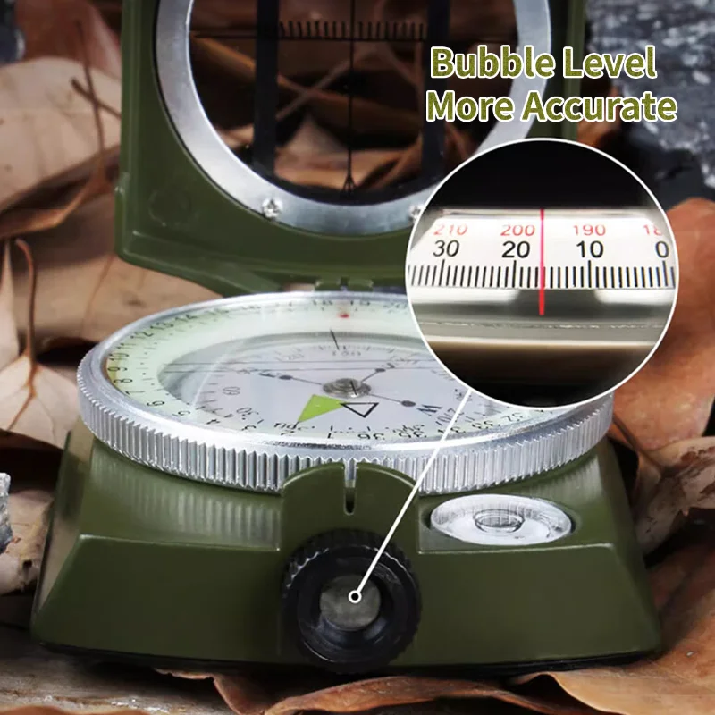 Outdoor Waterproof Compass Tactical Survival Compass High Precision Professional Metal Aiming Compass Exploration Geology
