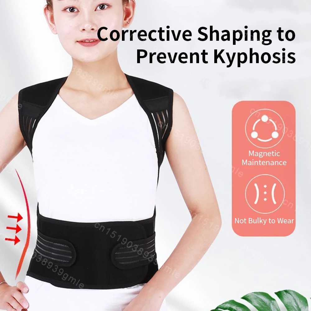 Back Support Belt Shoulder Lumbar Back Discomfort Relieve Tourmaline Magnets Warming Brace Belt Corrector De Postura De Espalda 4
