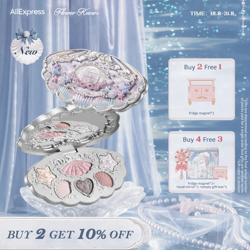 Flower Knows Shell's Jewel Collection 6-Color Makeup Palette