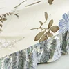 Vintage Floral Print Bed Skirt Set Ruffle Bedspread Mattress Cover Cotton Bedclothes Sheet Princess Style Bedding Bed Spreads 6