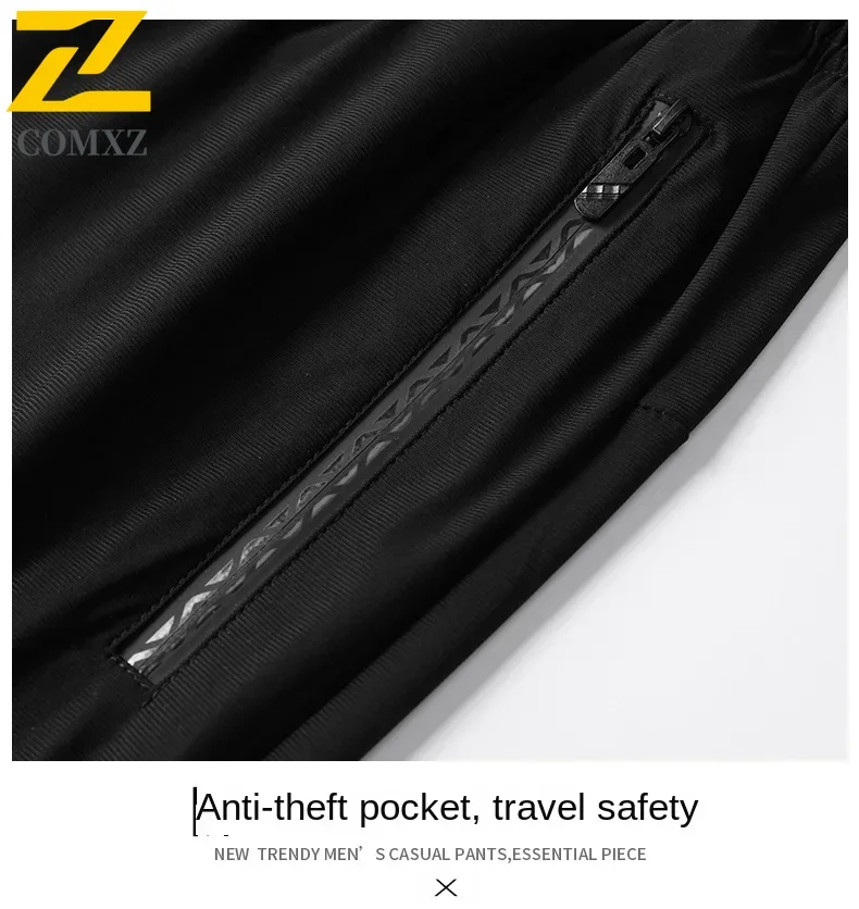 Summer Ice Silk Pants Men's Casual All-match Cool Quick-drying Sports Pants Jogger Male Outdoor Jogging Fitness Elastic Trousers 5