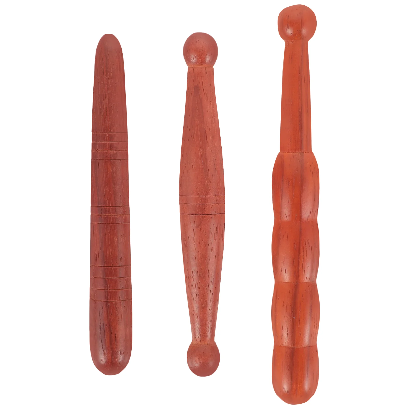 

3 Pcs Acupoint Massage Stick Handheld Sticks Wooden Tool Acupressure Pen Massager Rod Practical Massagers