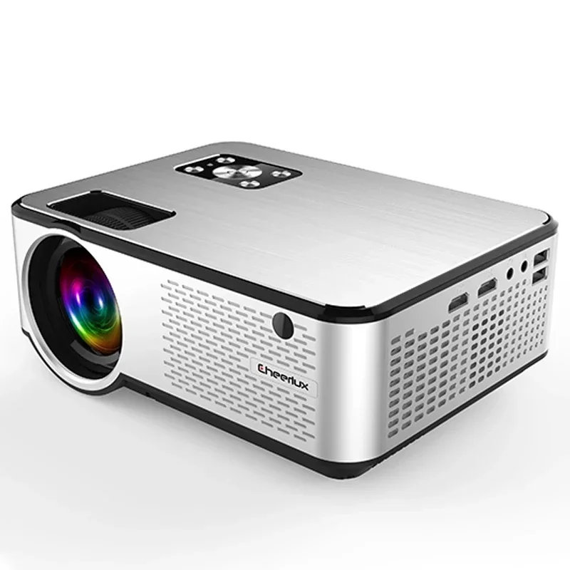 뉴 치어럭스 C9 스마트 프로젝터 미니 4K 1080P 풀 HD Wi-Fi 무선 BT 휴대용 사무실 프레젠테이션 홈 시네마 극장 프로젝터