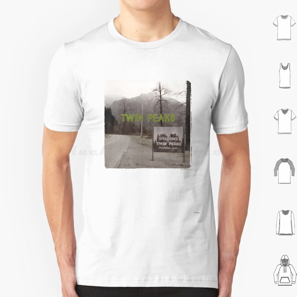 Twin Peaks Welcome Sign With Mountain View Photoreal T Shirt Uomo Donna Bambini 6Xl Twin Peaks Paramount Cbs Secret Society Welcome