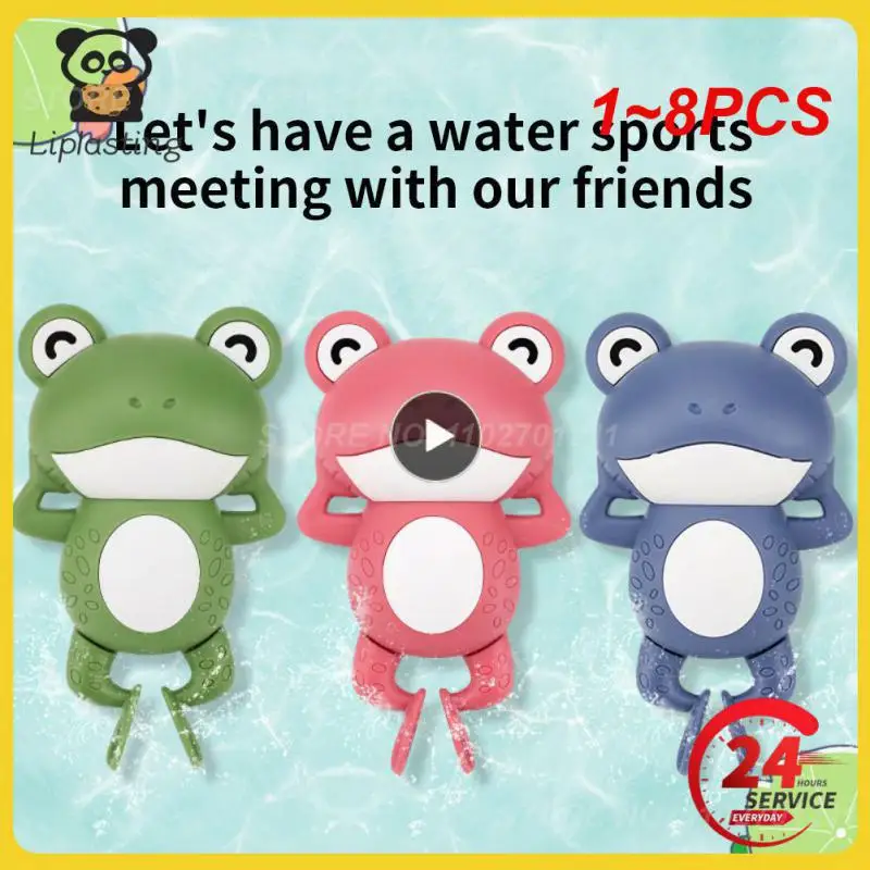 

1~8PCS Bath Toys Baby Water Game Faucet Shower Rubber Duck Waterwheel Dabbling Water Spray Set For Kids Animals Bathroom Summer