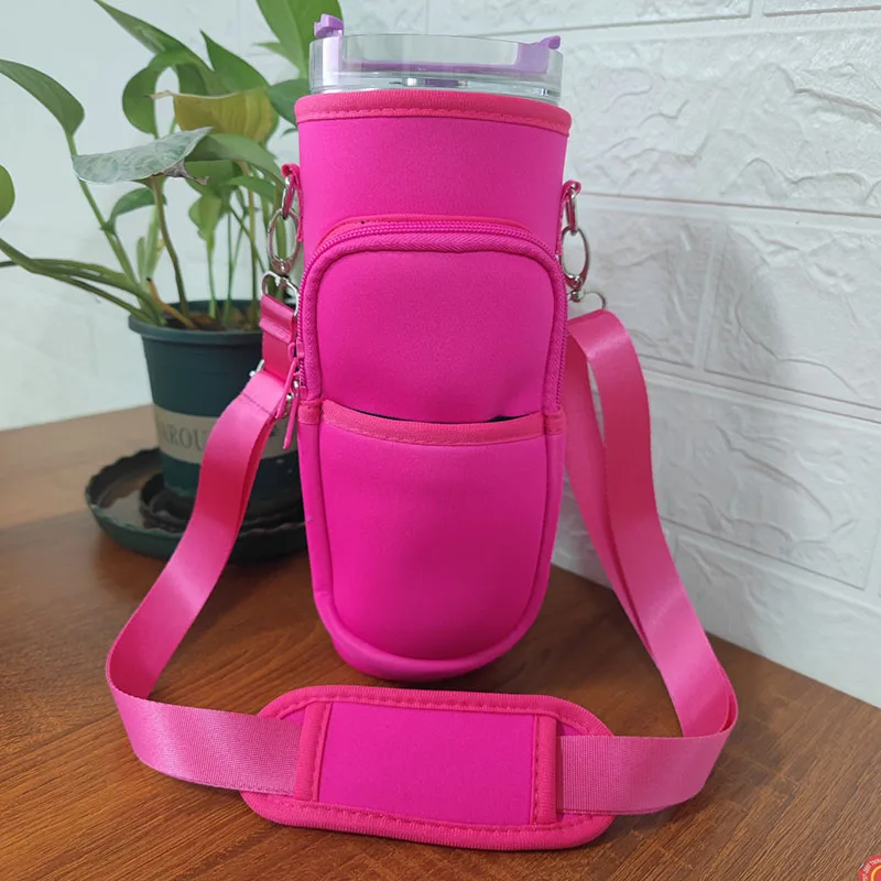 18 Custodie Termiche Per Sublimazione Da 750 Ml Per Borracce - Manicotti In Neoprene Con Tracolla Regolabile, Bianchi Per Stampa Fai Da Te