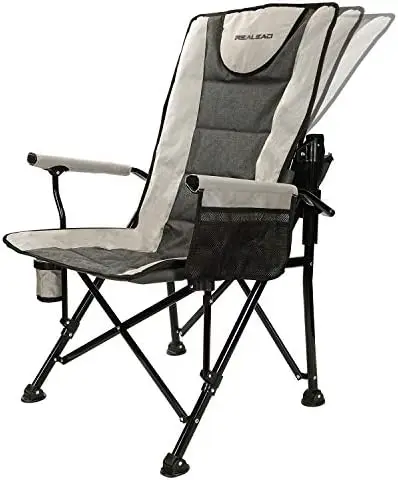

Folding Chair High Back Camp Chair Beach Chair Heavy Duty Portable Camping and Lounge Travel Outdoor Seat with Cup Holder,Heavy
