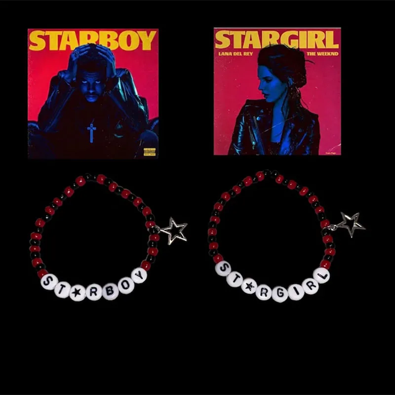 Браслеты Starboy/Stargirl парные y2k ручной работы