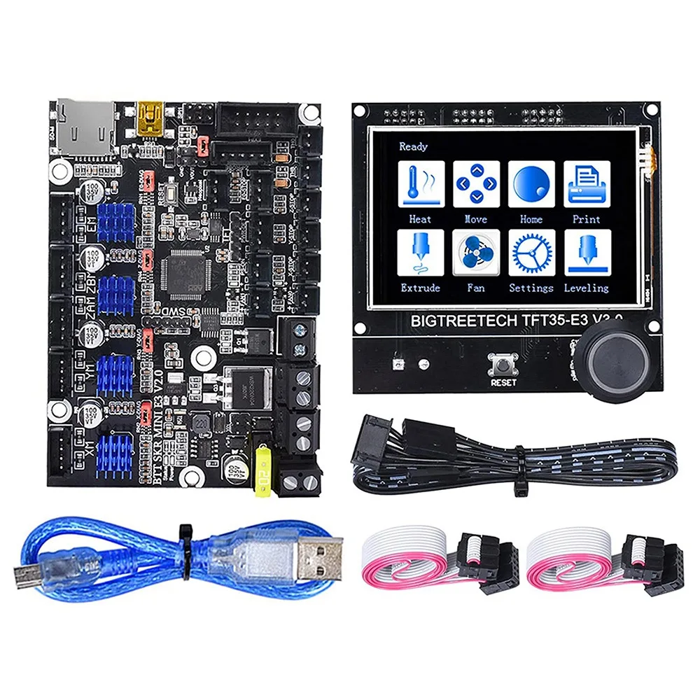 

BIGTREETECH SKR MINI E3 V2.0 + TFT35 E3 V3.0 материнская плата с контактным экраном интегрированная TMC2209 для Ender 3 профессиональный принтер Cr10 обновленная